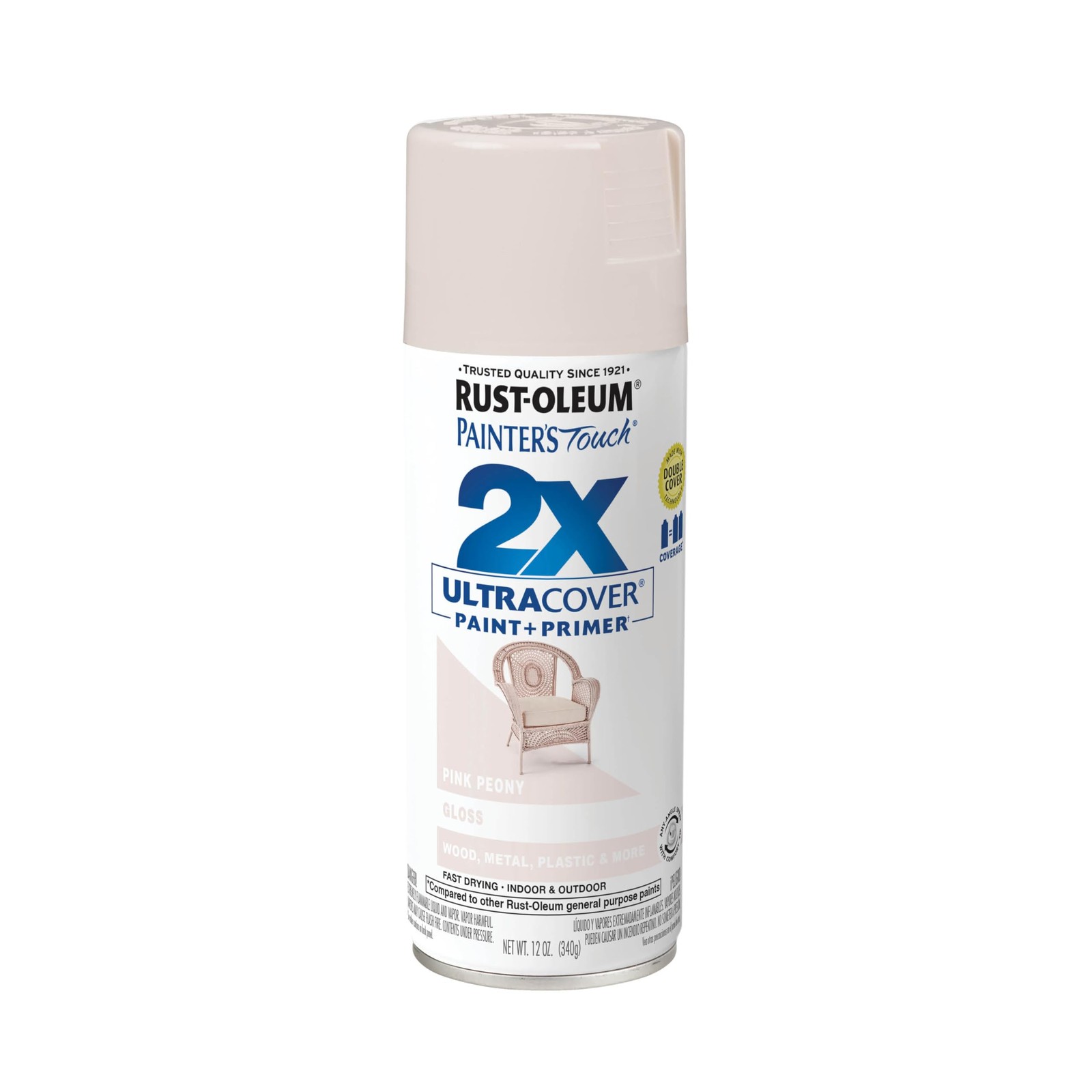 Gloss Pink Peony Spray Paint 12 Ounce Durable Oil Based Interior Exterior Use