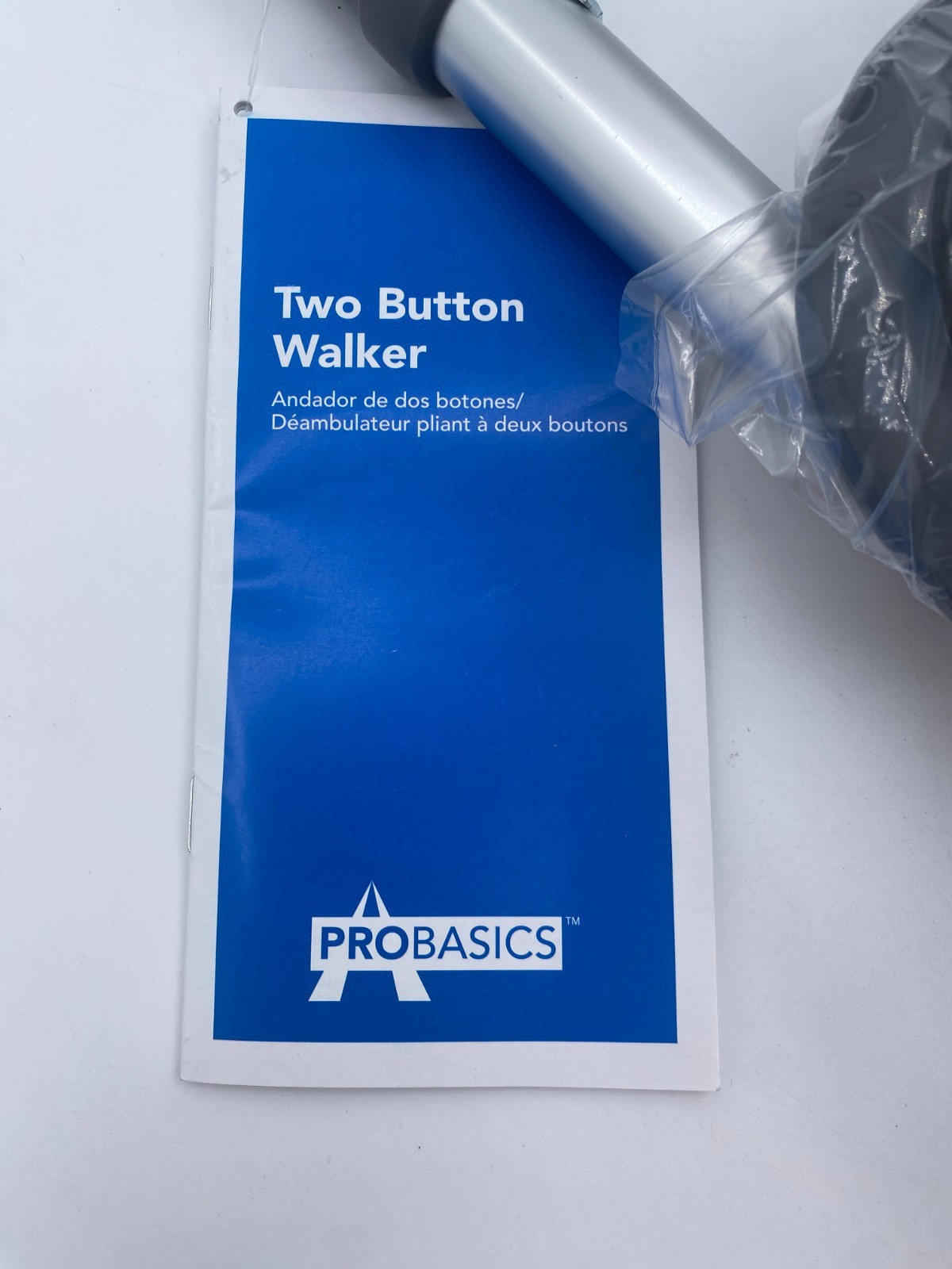 ProBasics Aluminum Lightweight Two Button Walker with Wheels