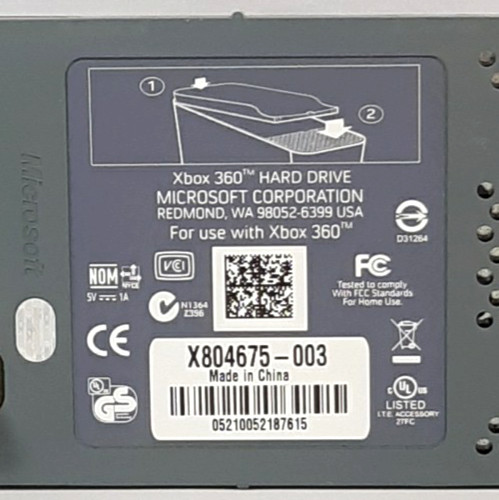 Microsoft Xbox 360 HDD 20G External Hard Drive Storage X804675-003 Untested