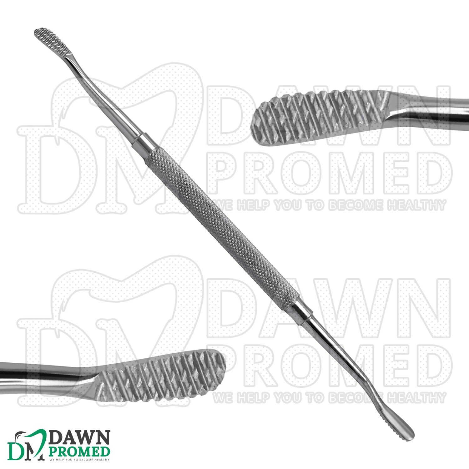 3 Pcs Dental Bone File #12CA Double Ended 7" Surgical Dentist Instruments