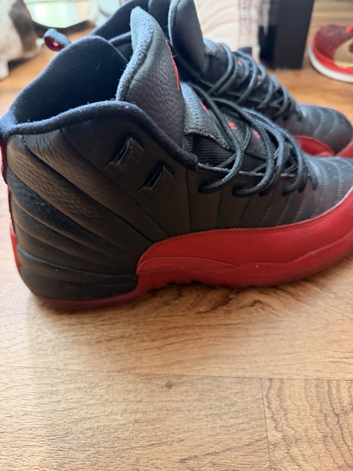 Size 7 (GS) Jordan 12 Retro 2016 Mid Flu Game