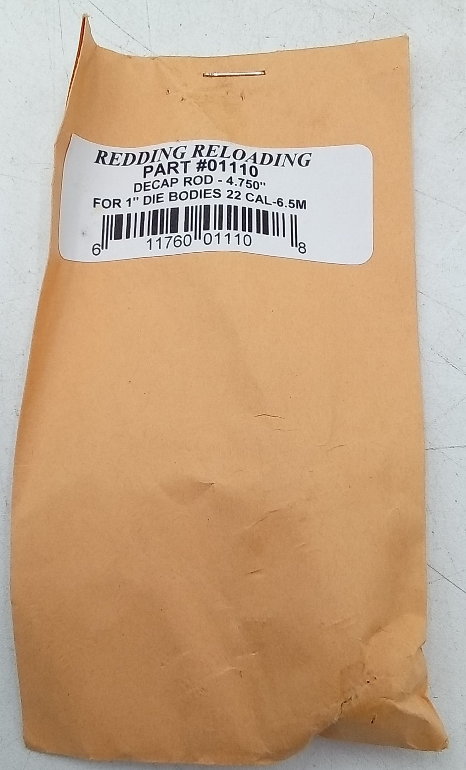 Redding Reloading #01110 Decap Rod 4.750 for 1" Die Bodies 22cal 6.5M