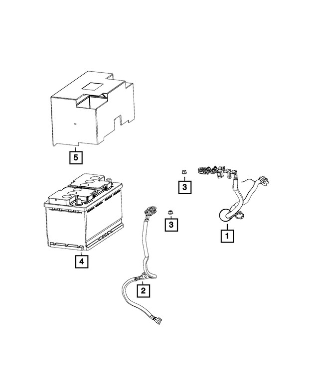 Genuine Mopar Battery Negative Wiring 68171653AG