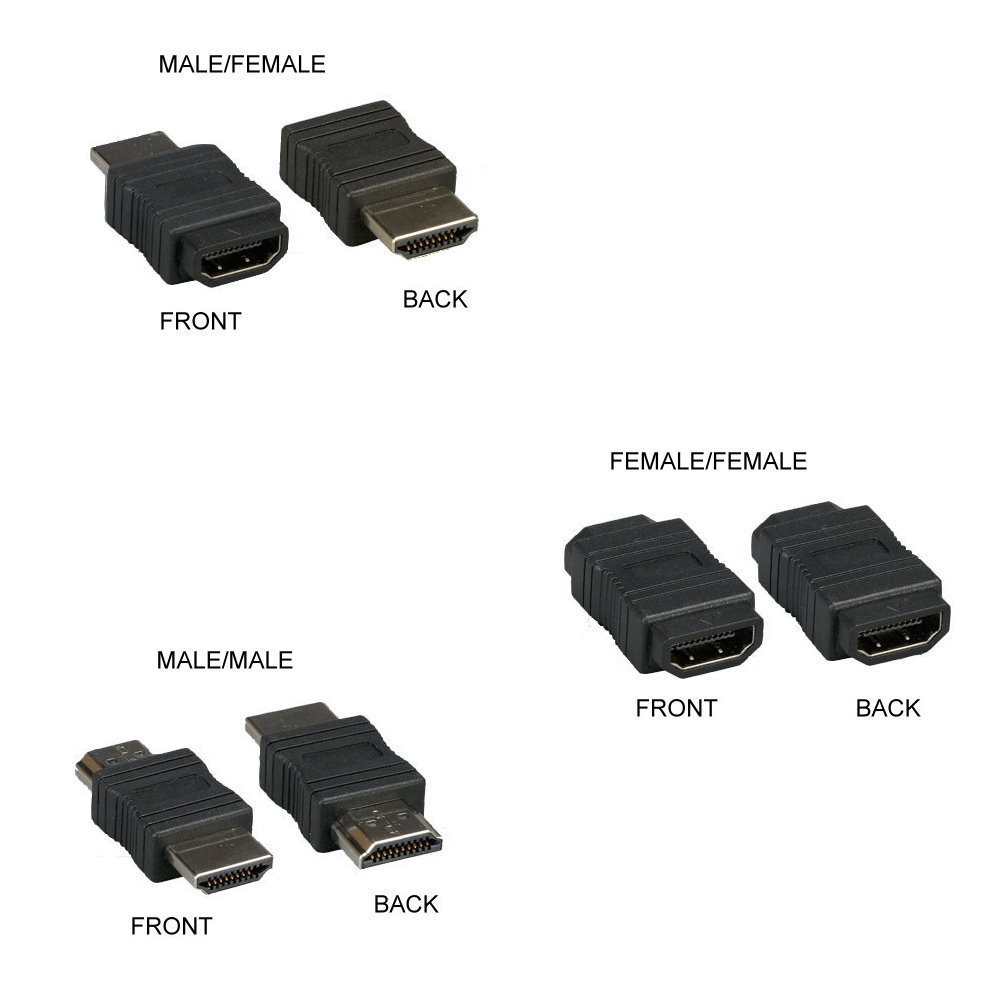 HDMI Male Female MM MF FF Adapter Coupler Extender Gender Changer Connector HDTV