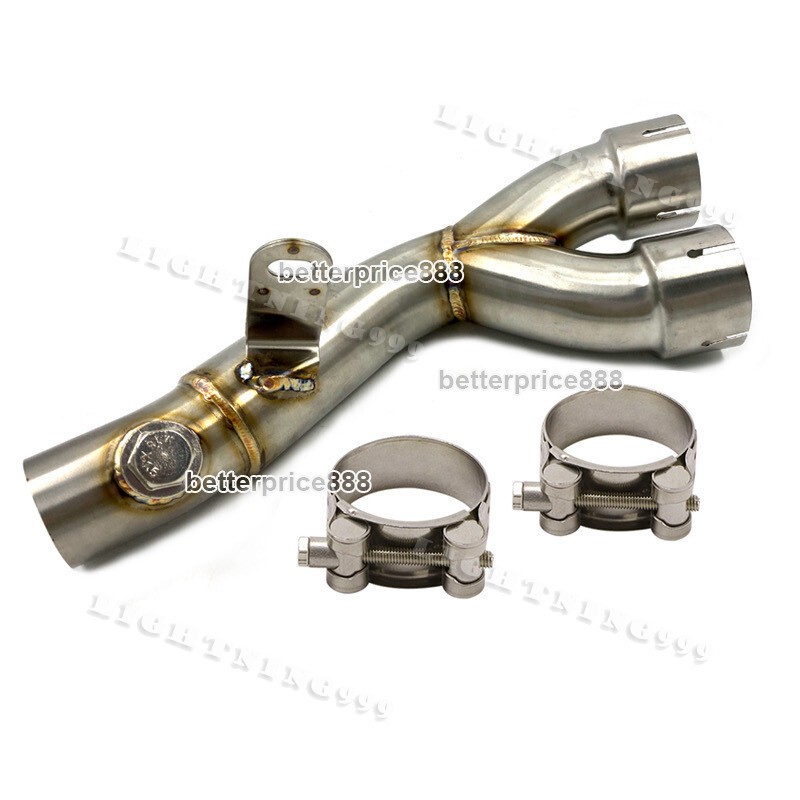 For Yamaha YZF R6 2006-2025 Motorcycle Exhaust Mid Link Pipe Stainless Fit Stock