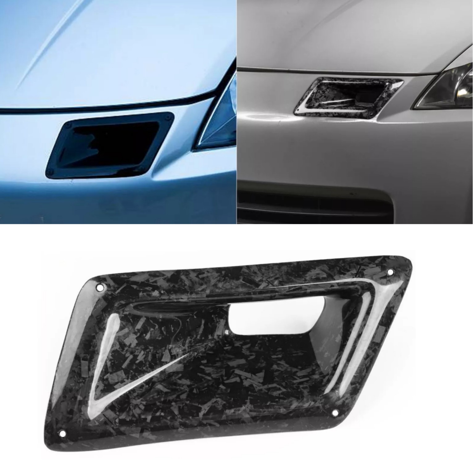 Applicable to Nissan 350Z 2006-09 exhaust port Forged carbon fiber modification