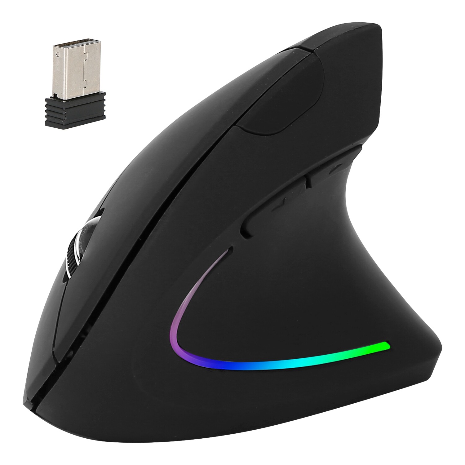 Vertical Wireless Mouse -Rechargeable Optical Vertical Mice with 3 Adjustable