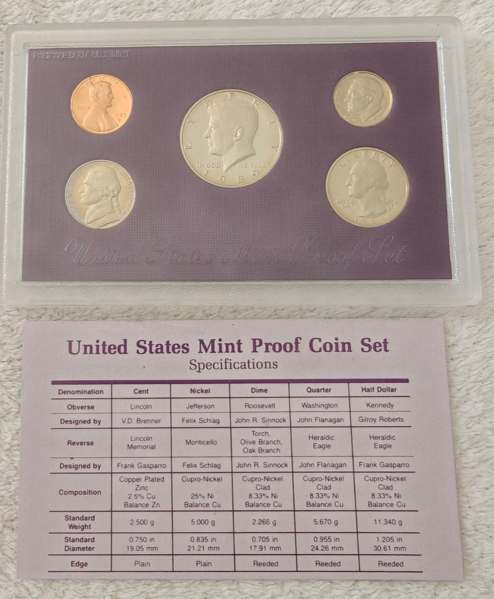United States Mint Proof Set - 1989, S