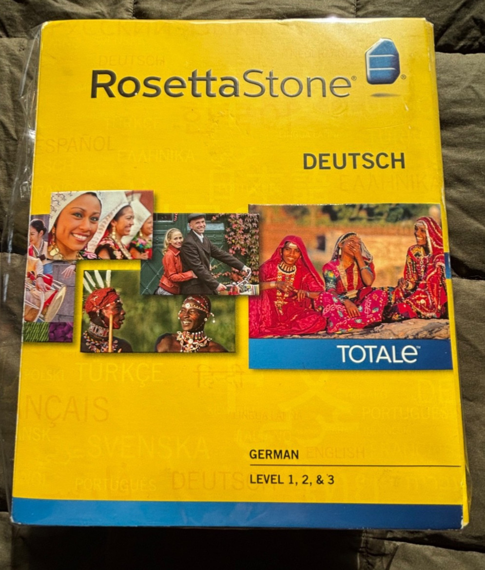 Rosetta Stone German/Deutsch  🇩🇪 (Version 4) 1-3 Levels 16 Audio CDs 🇩🇪