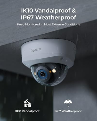 RLC-1240A First 12MP Vandalproof PoE Security Camera,145° Wide Viewing Angle,