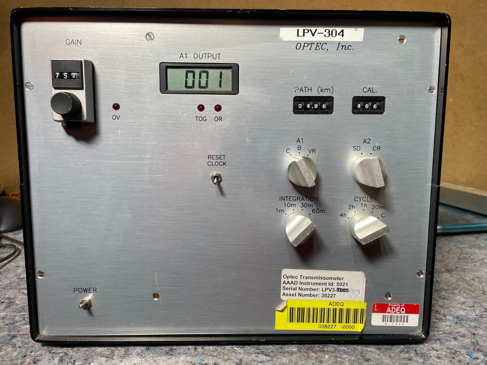 Optec Transmissometer Equipment LPV-4
