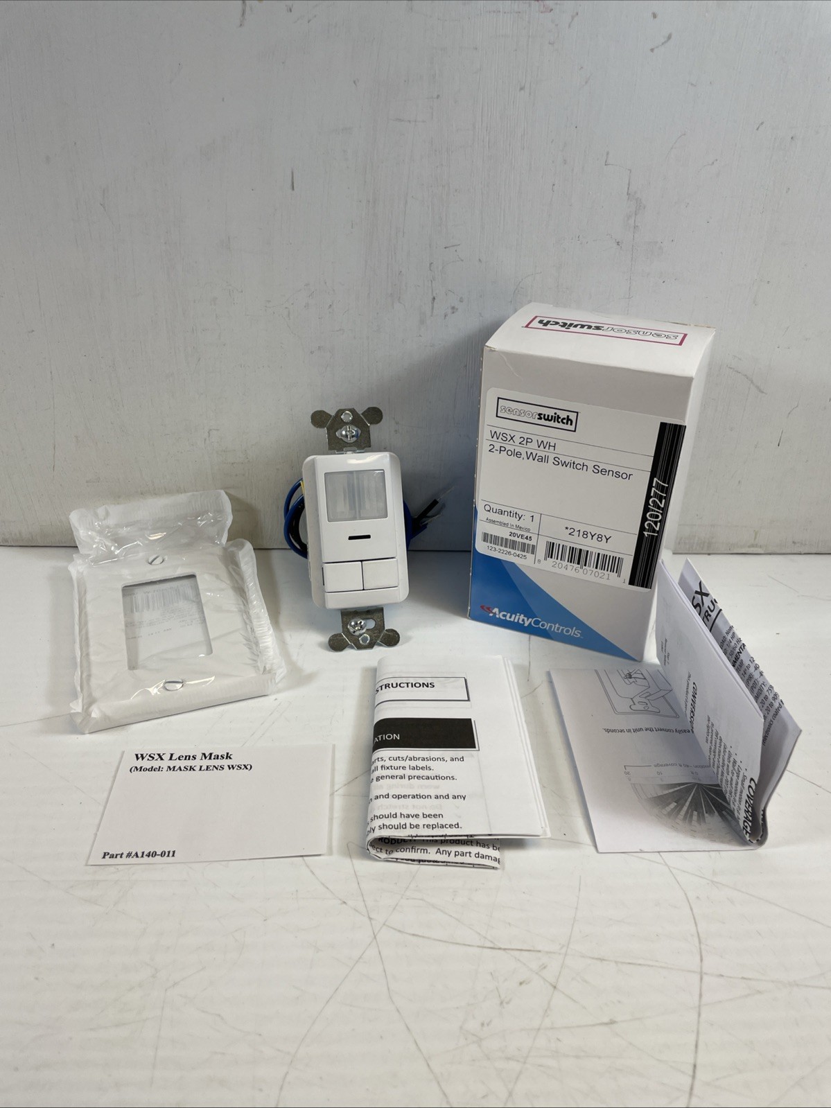 Acuity Controls WSX-2P-WH 2-pole Wall Switch Occupancy Sensor White