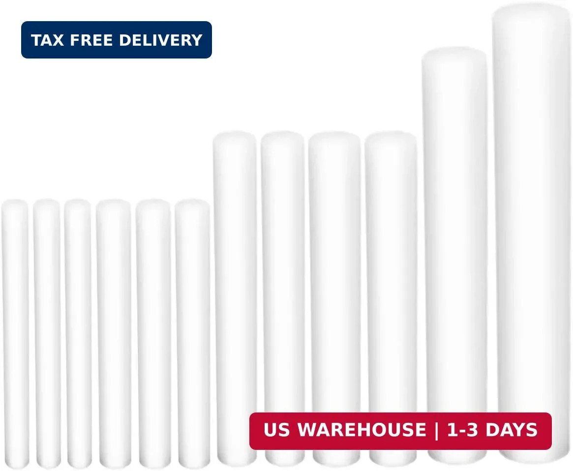 12 Pcs Nylon Drift Punch Set, Non-marring Non-sparking Nylon Rod, 15/64, 5/16, 2