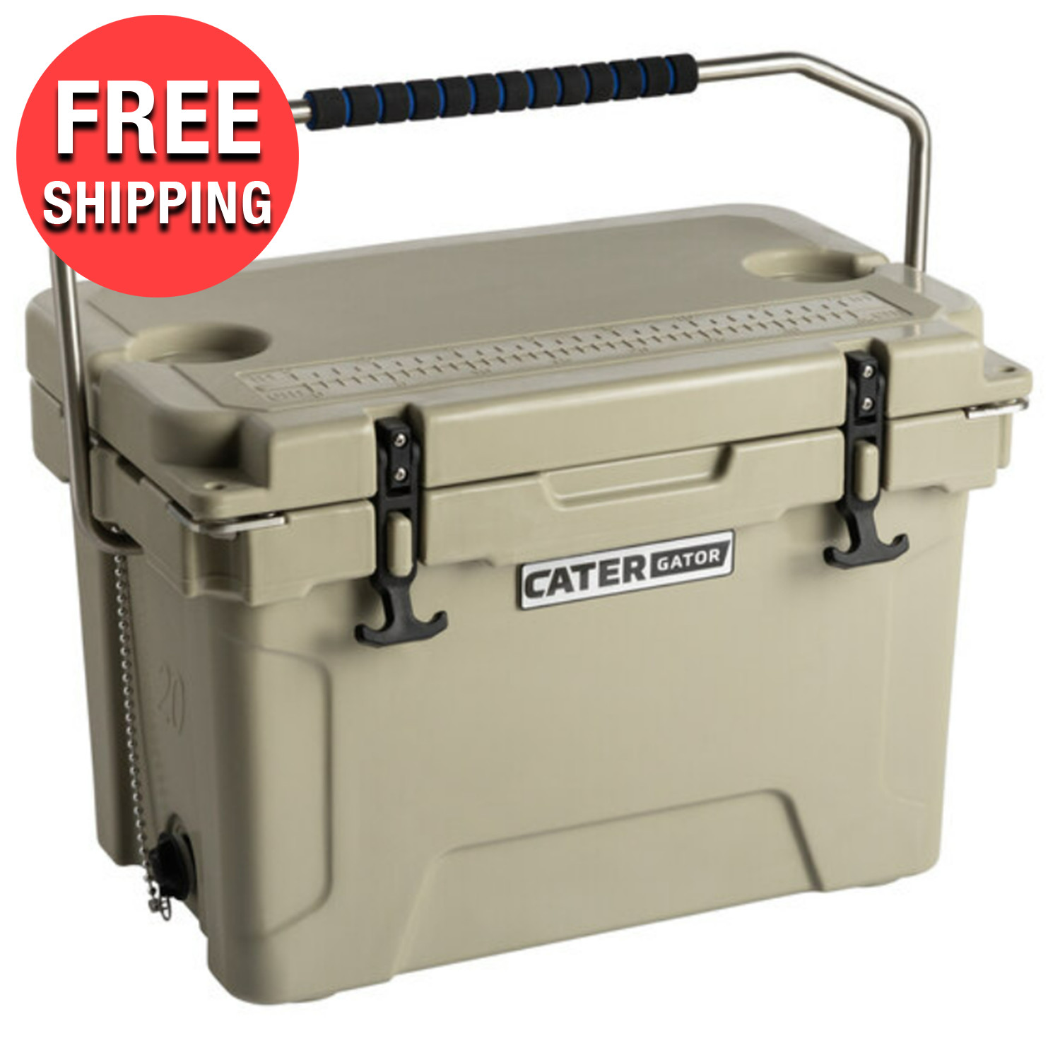 Insulated Portable Heavy-Duty Ice Chest Cooler Outdoor Fishing Camping | 20 Qt.