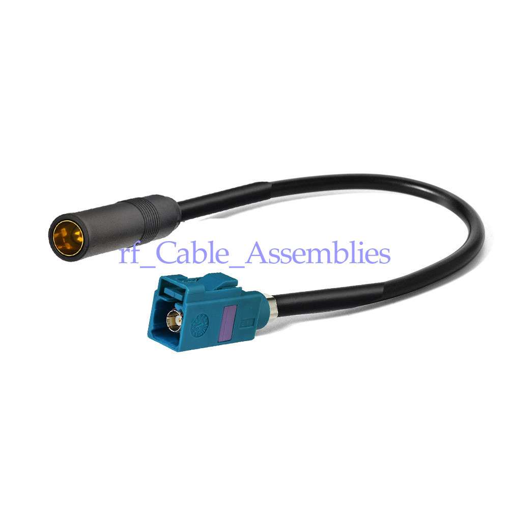 Female Fakra To Female Din Car Antenna Aerial Adaptor Connector Cable Head Unit