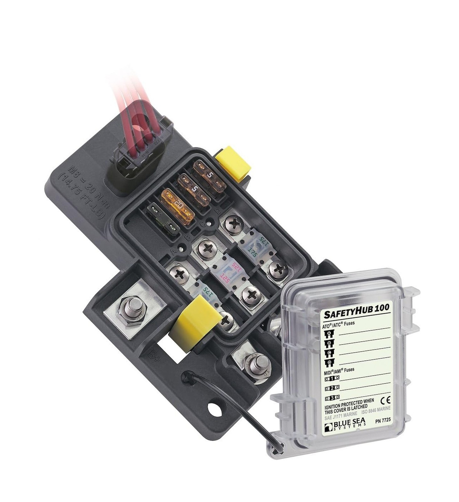 Blue Sea Systems 7725 Safety HUB Fuse Block 100 RBS