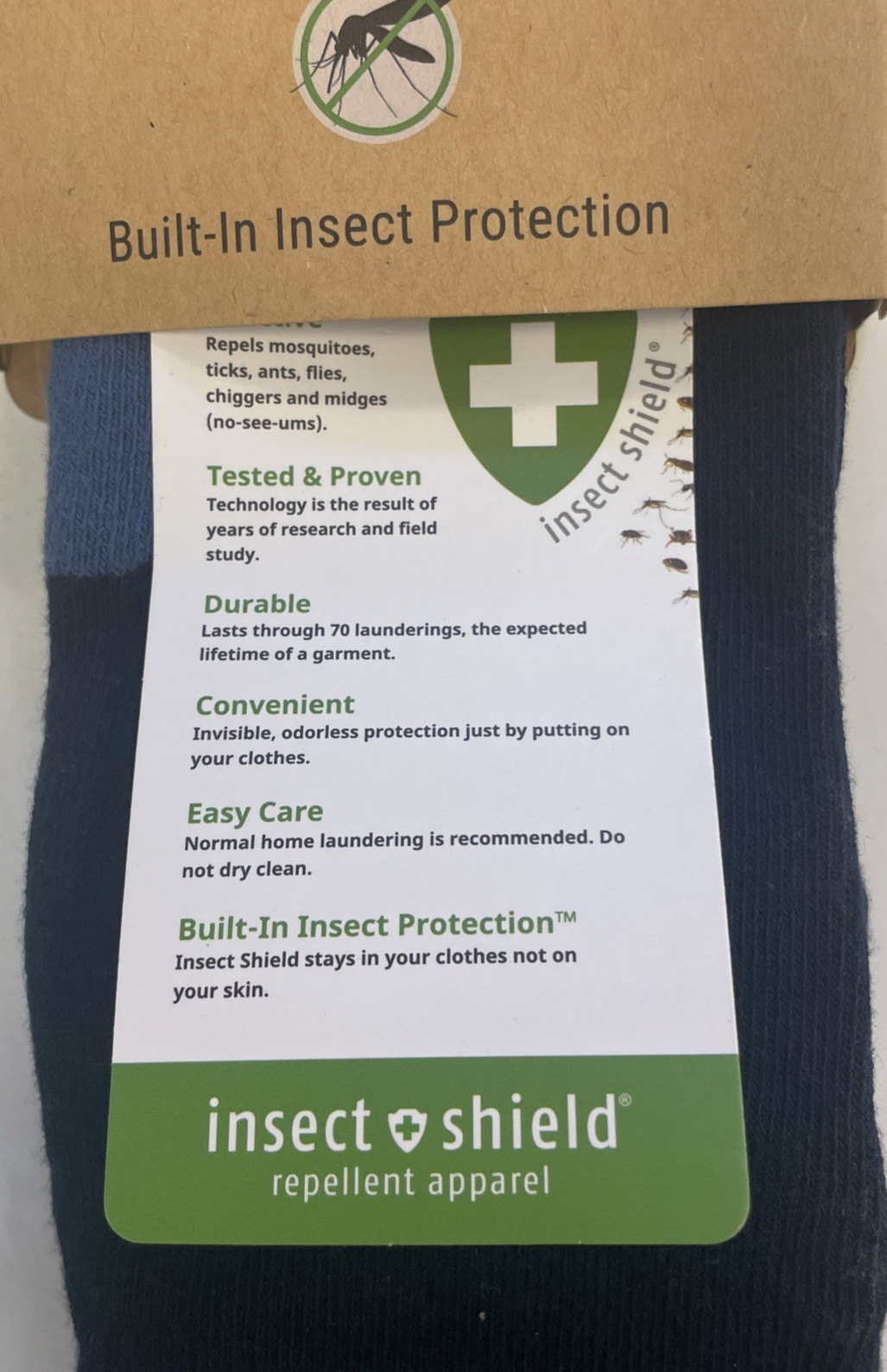 Craghoppers Anti-insect Shield Socks Pro Adventure Size Large 10-12 NEW Blue