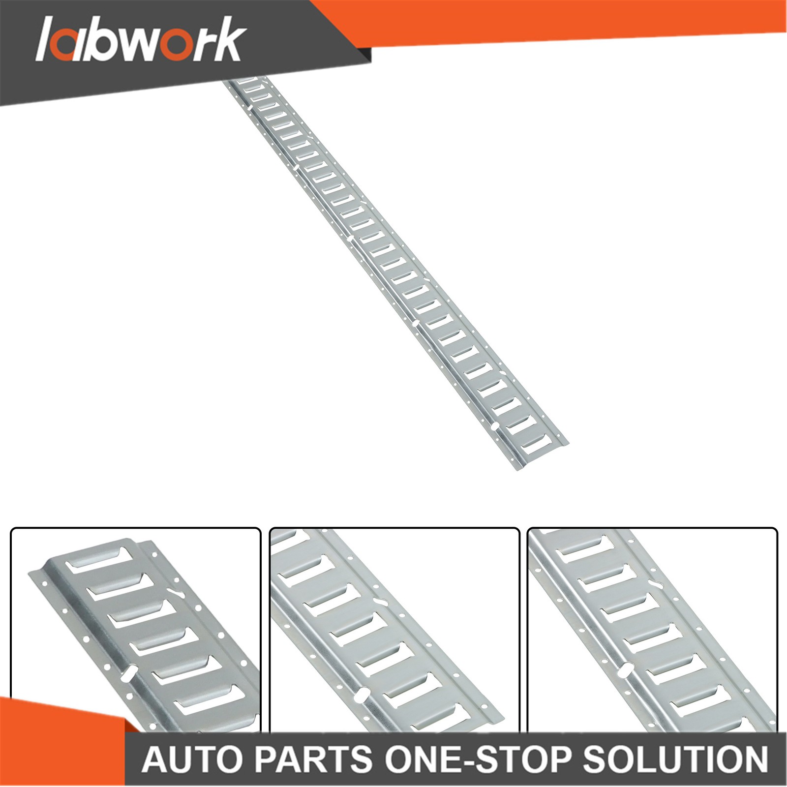 Labwork E Track Tie-Down Rail Kit 2× 5' E Track Rails 12’ 16’ 20’ Ratchet Straps