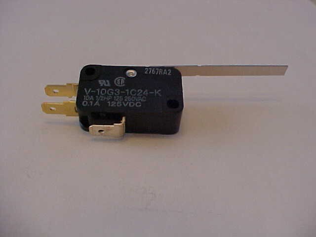 NOS OMRON V-10G3-1C24-K, 3 Pins, Snap Action Mini Switch, SPDT, 10 A, 2" Lever