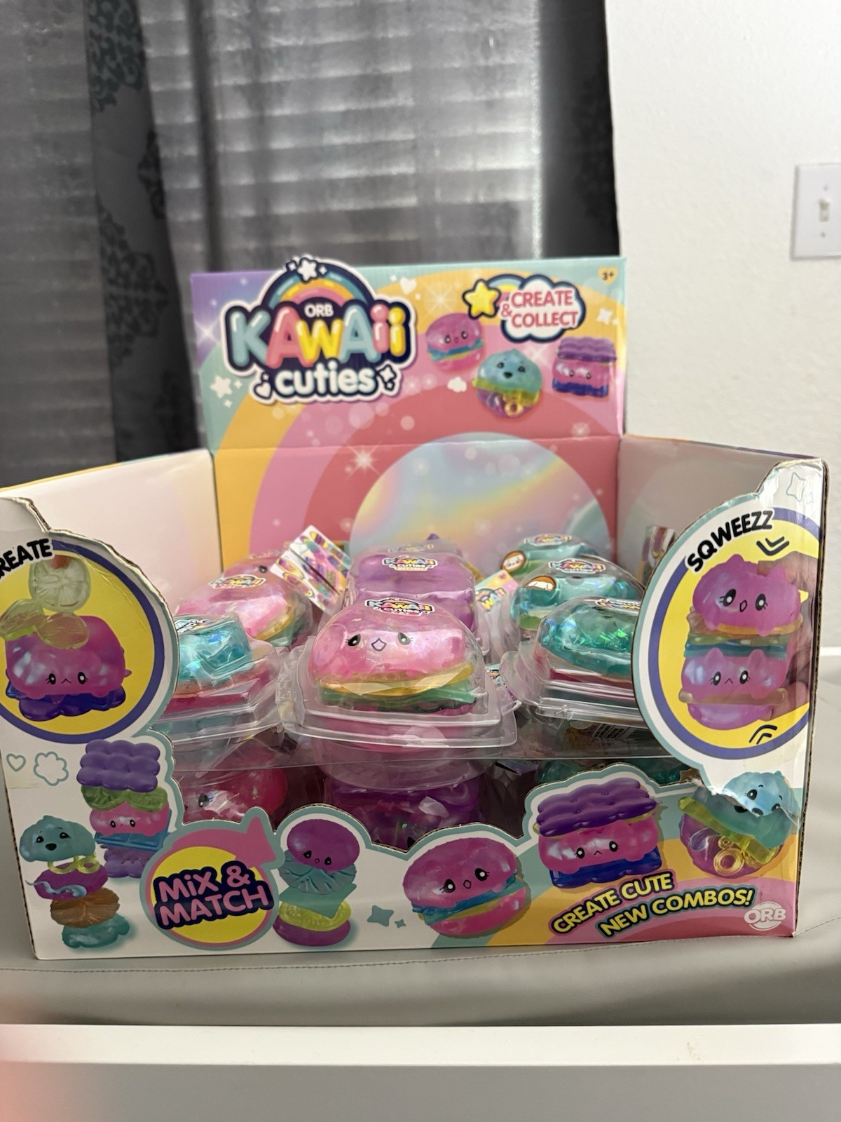 ORB Kawaii Cuties Squeezable Stress Reliever Sensory Toy 6pc Set of 3! Random 3!