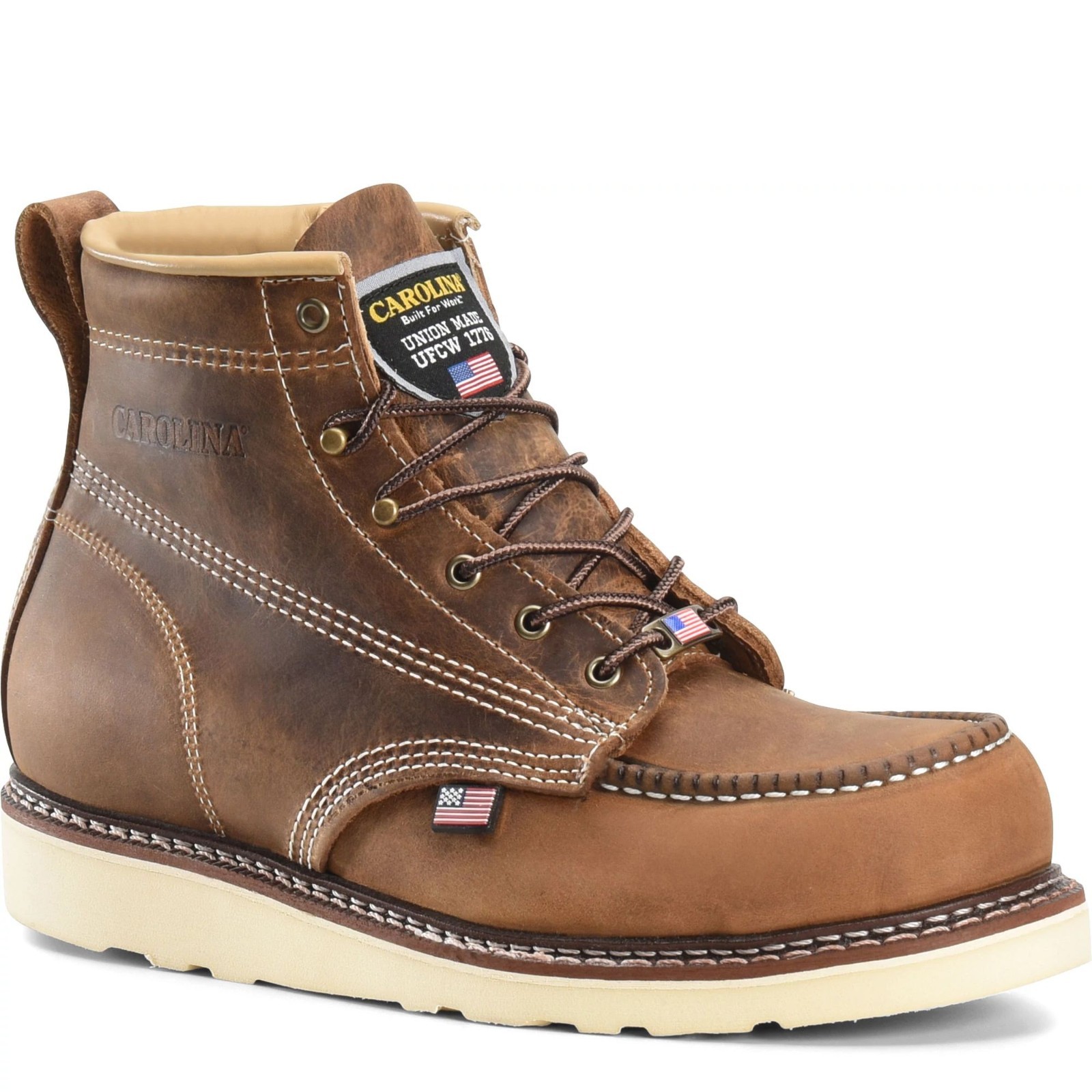 Men's Carolina 6" USA Wedge Moc Steel Toe Work Boots
