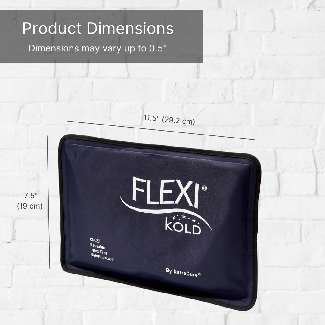 FlexiKold Medium Gel Ice Pack - Reusable Cold Compress for Injury Relief