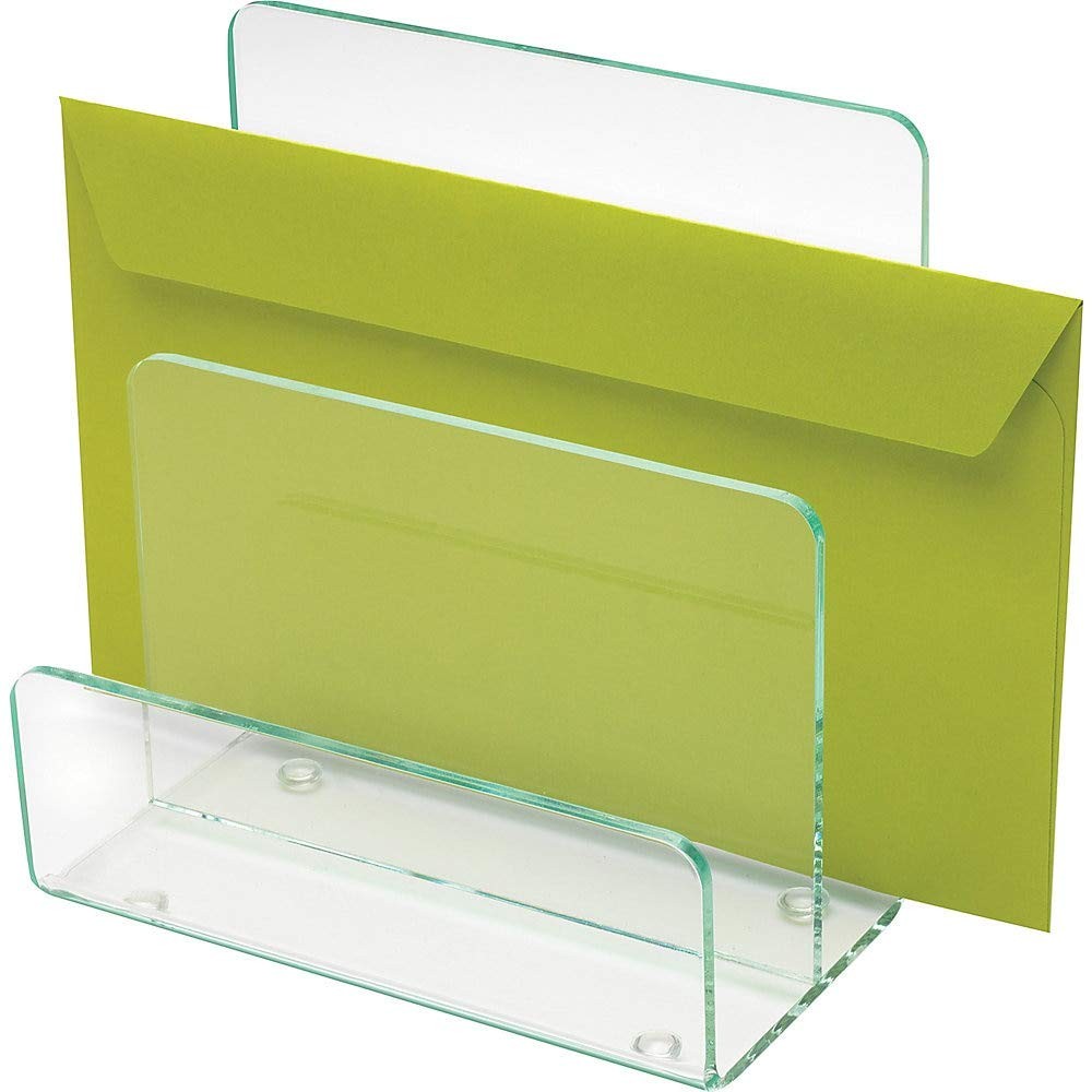 Lorell LLR80659 Mini Paper Sorter, Clear/Green green