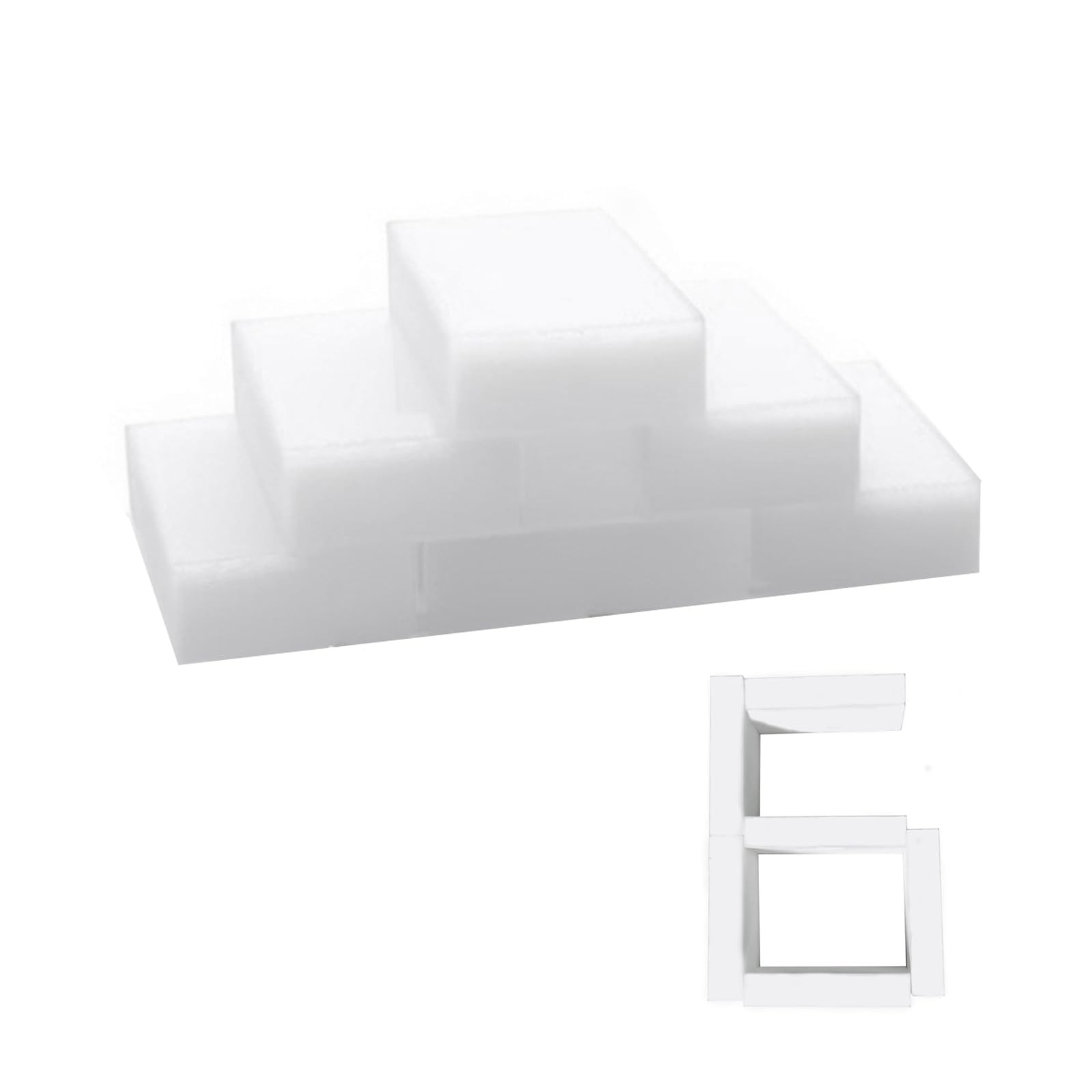 Magic Sponge Bulk Pack, 6 Dense Melamine Erasers, Bathroom Kitchen
