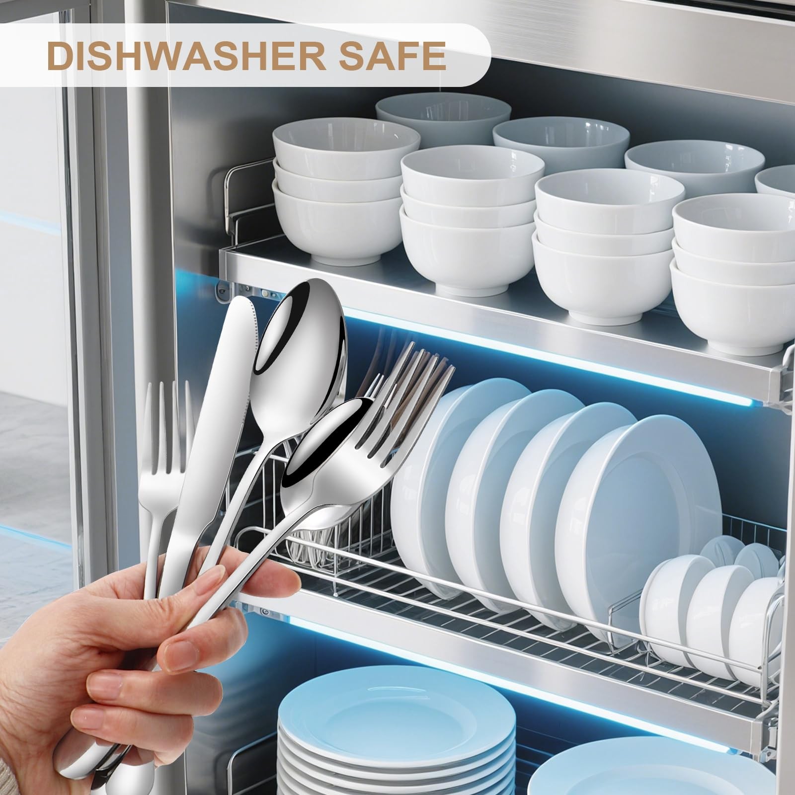Lazycorner Silverware Set 30 Piece Stainless Steel Flatware Set Silverware Ut...