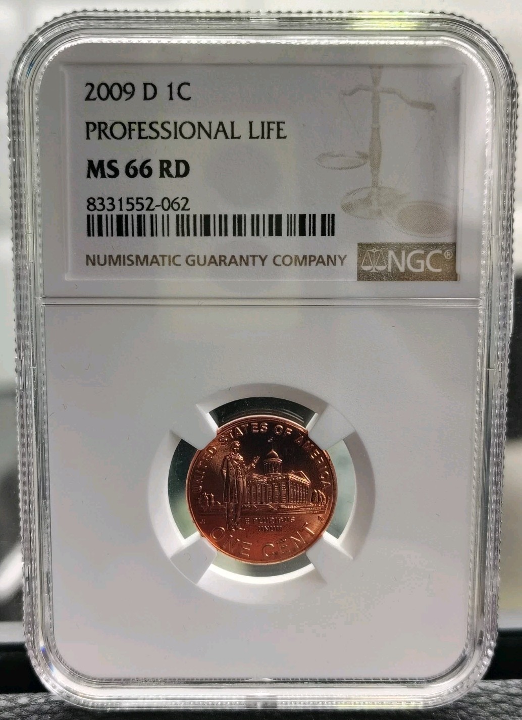 2009-D Lincoln Cent Professional Life NGC MS66 RD Quality