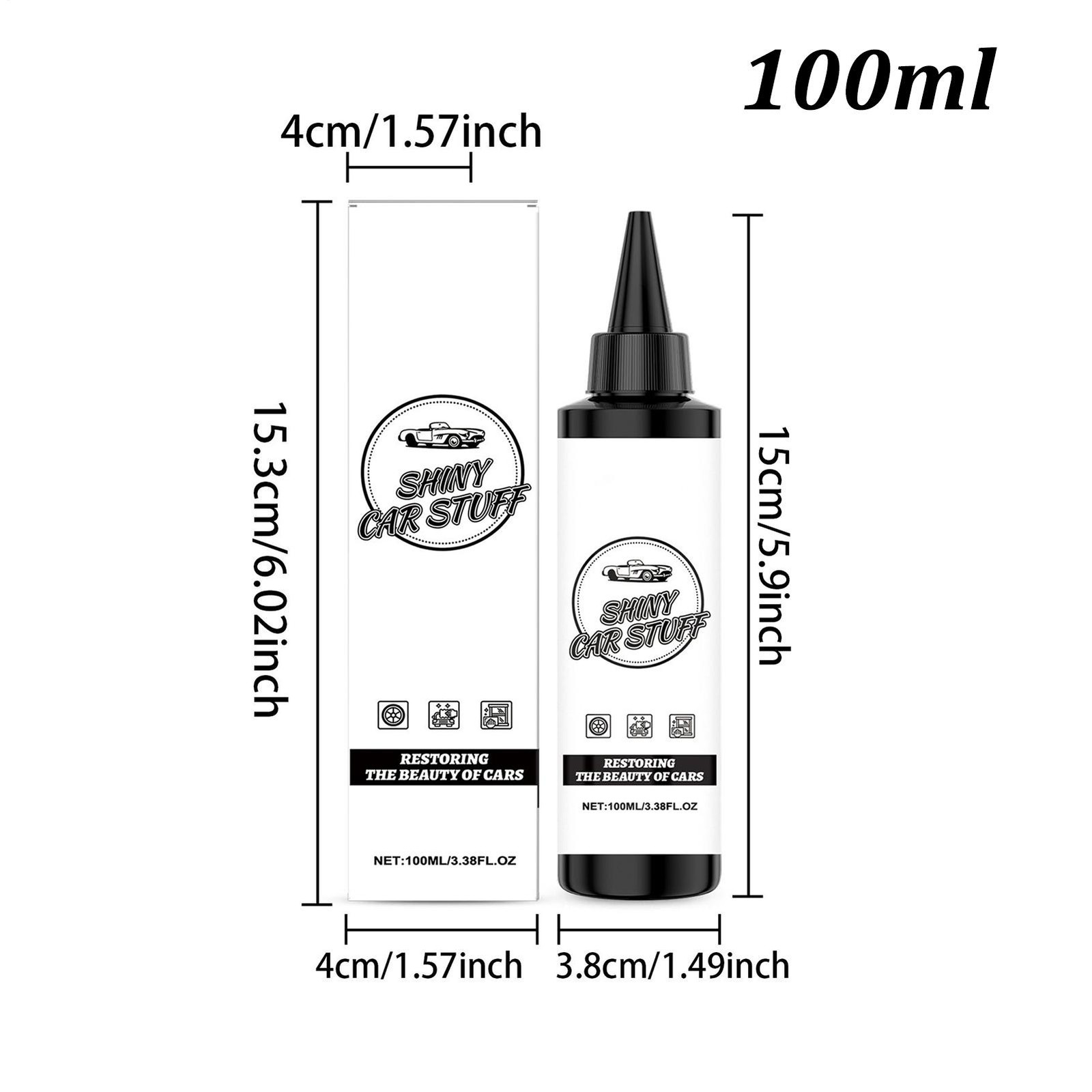 2 Pack Car Coating Agent UV Resistant Waterproof Long Lasting Paint Protection