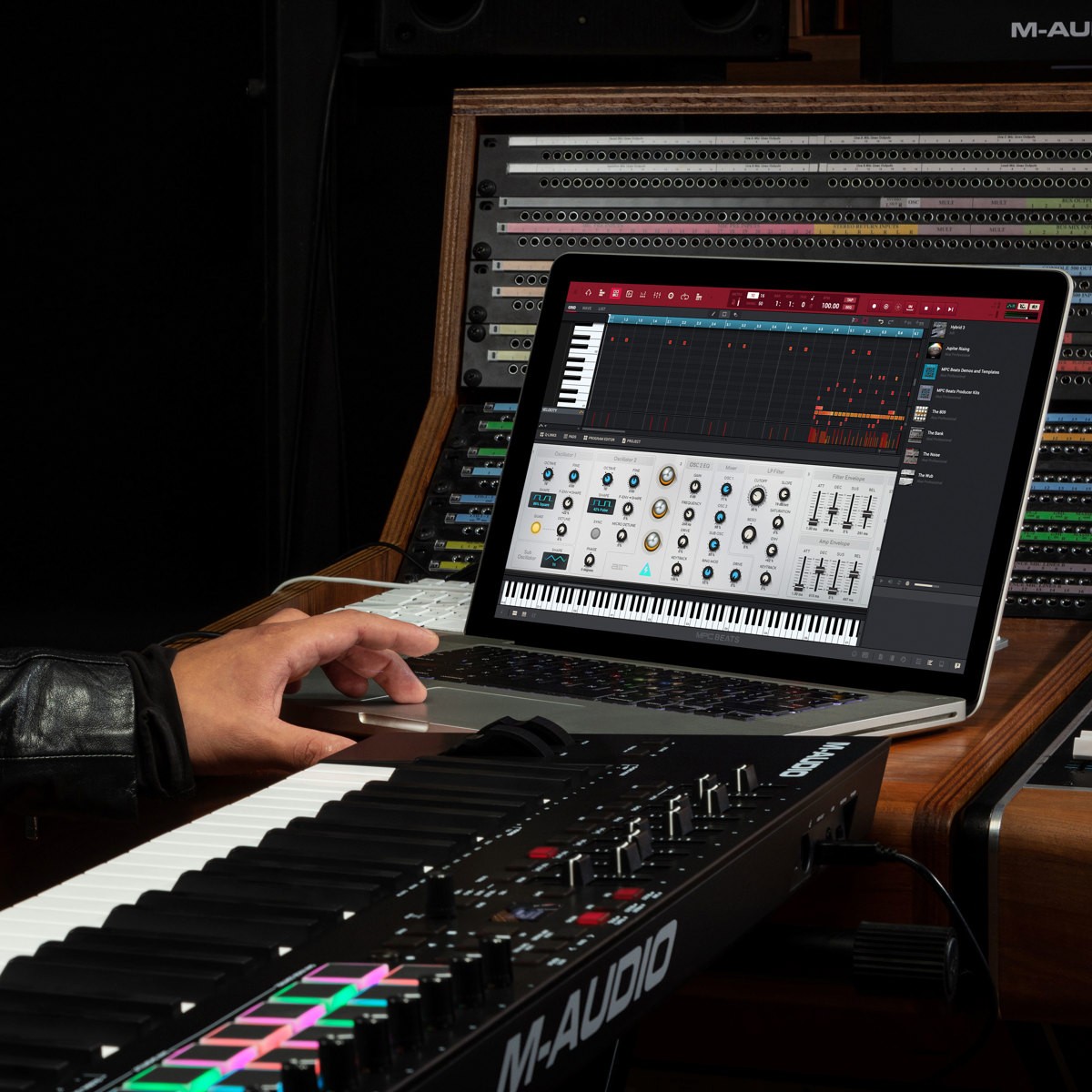 M-Audio Oxygen Pro 61 61-Key USB Powered MIDI Controller with Smart Controls and
