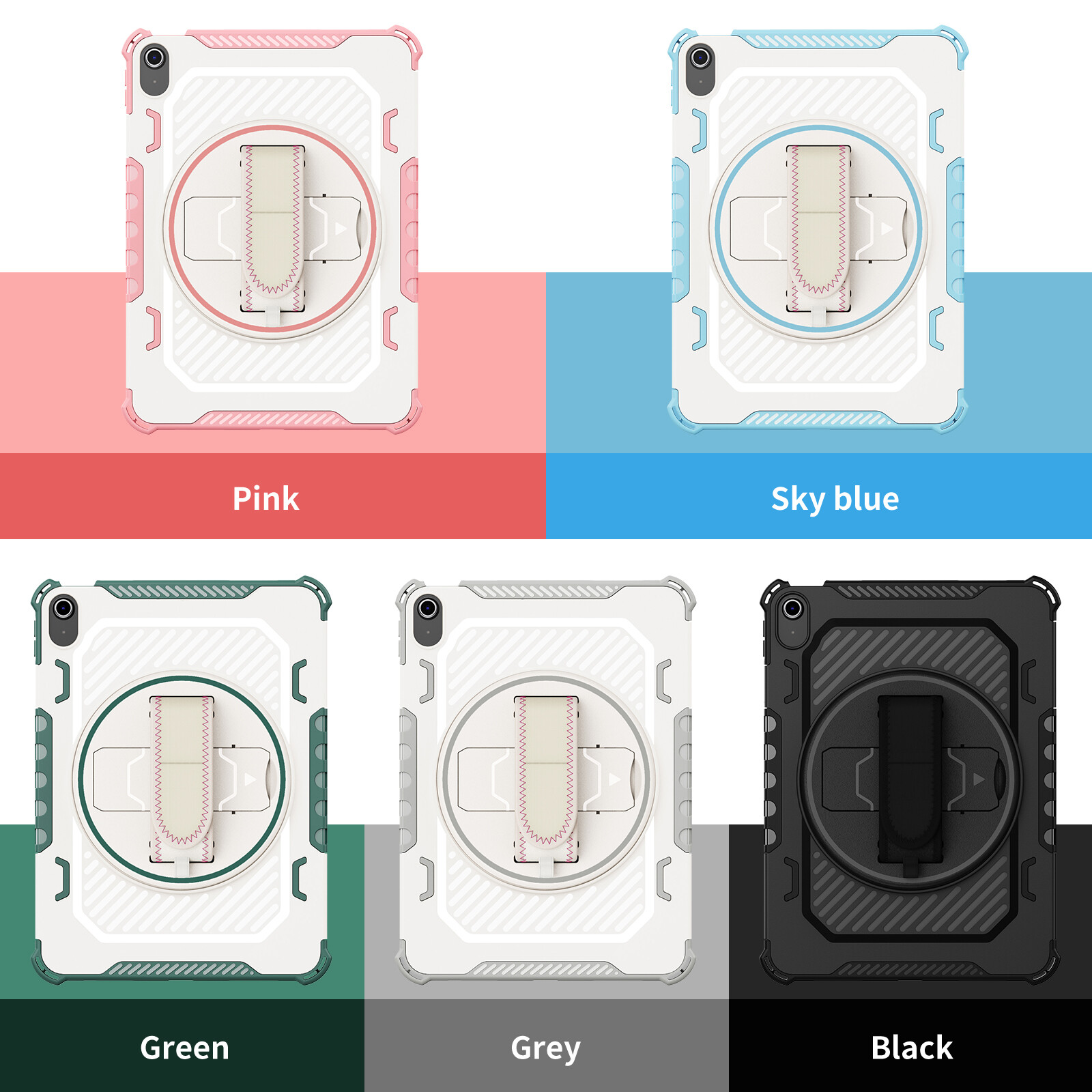 Hybrid Armor Stand Case Cover For iPad 10th Gen 10.9" 2022 9th 8th 7th 6th Air 5