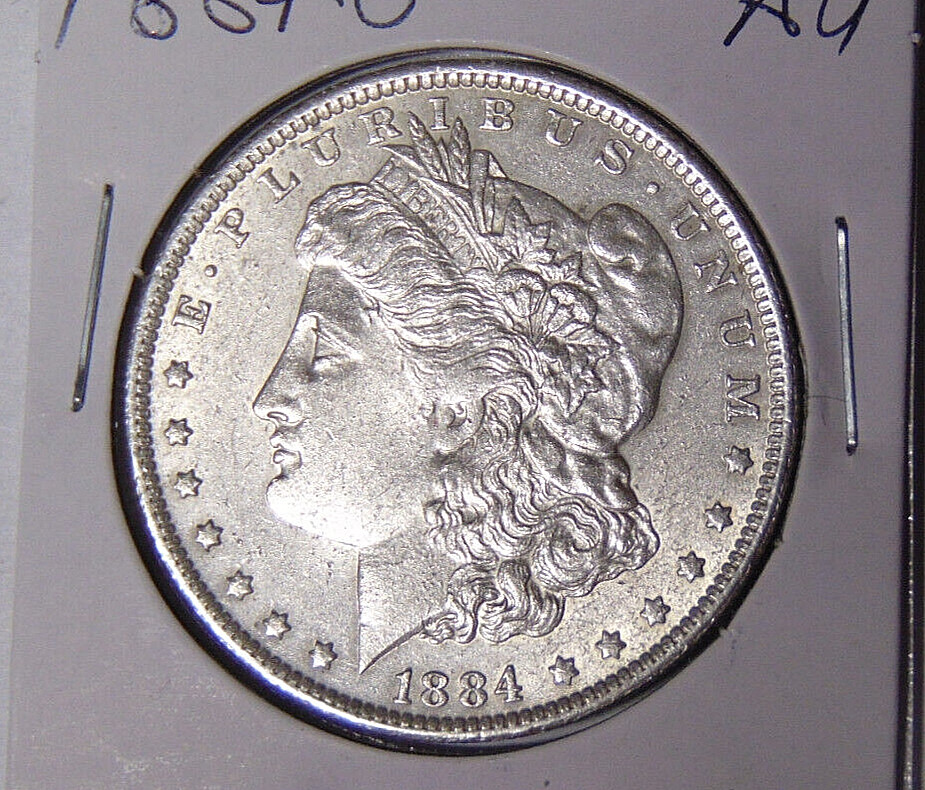 AU 1884-O Morgan Silver Dollar About Uncirculated Detail New Orleans Mint (61723