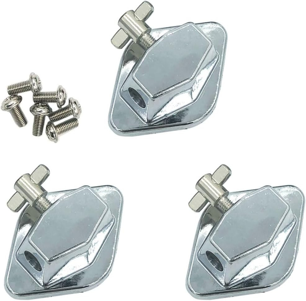 3 Pack Floor Tom Leg Mount Bracket with Screws Metal Tom Leg Base Floor Tom Leg