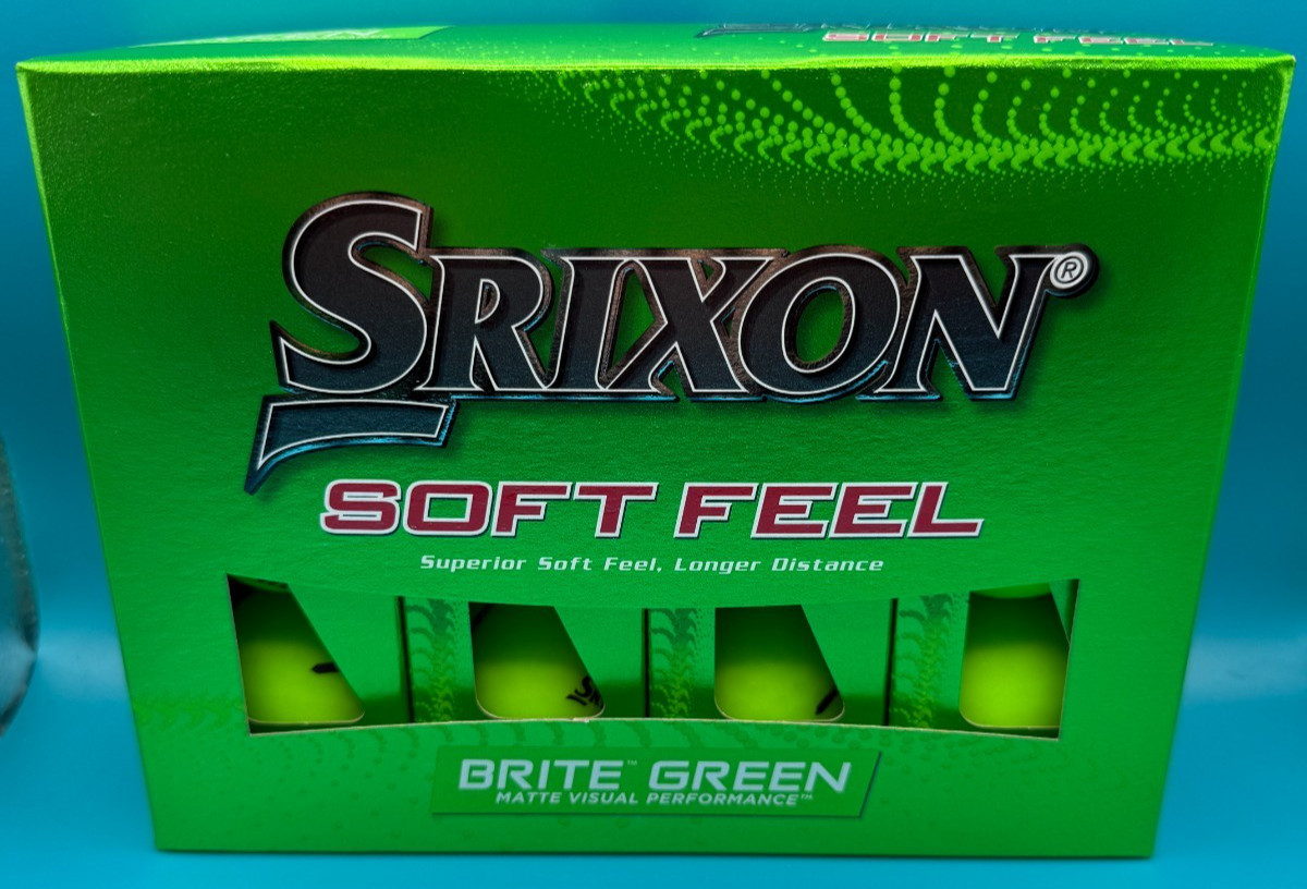 Srixon Brite Green Soft Feel Golf Balls Enhanced Distance 12 Ball Brand New