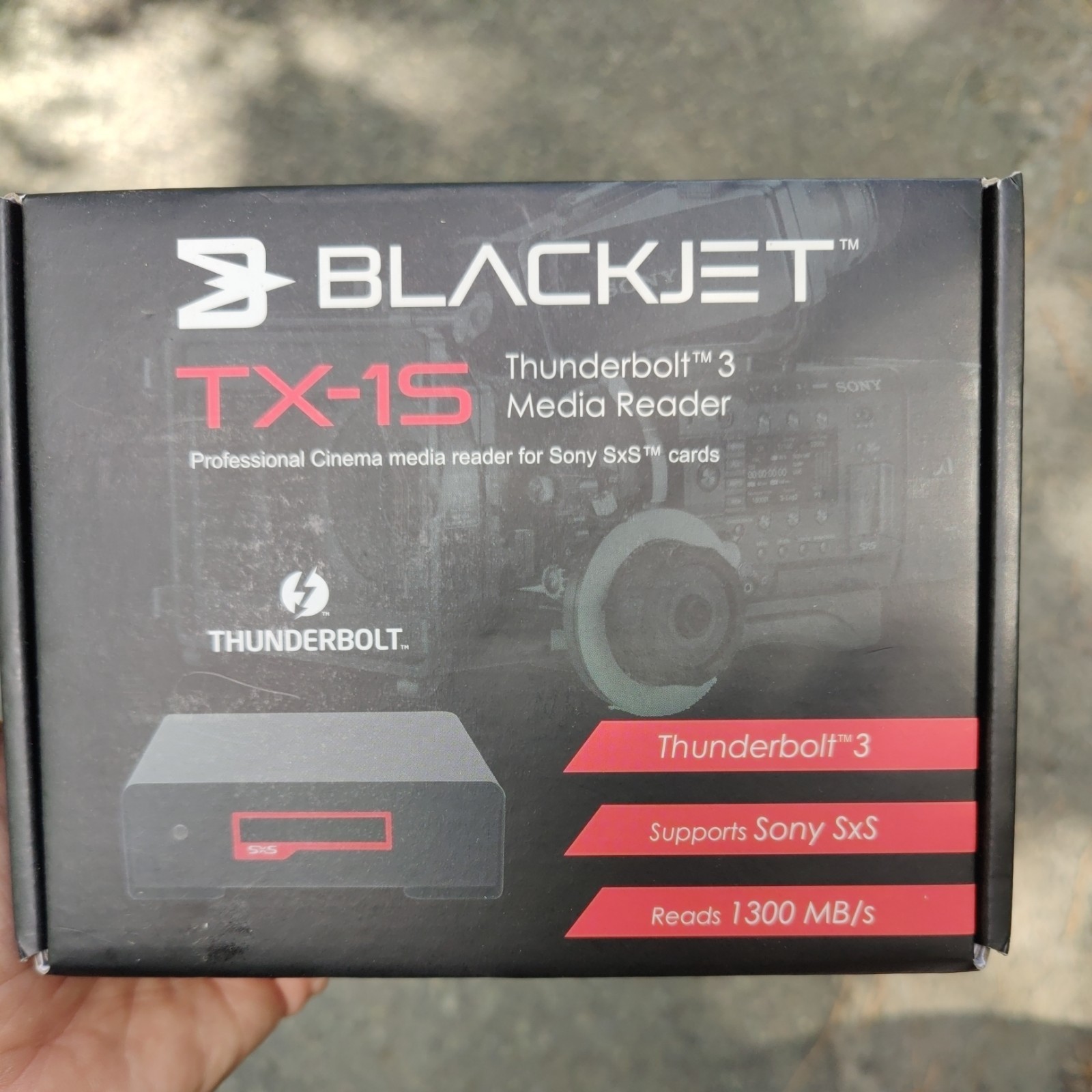 BLACKJET TX-1S SxS Card Reader Thunderbolt 3 Hi-Speed Sony Camera Med...sealed