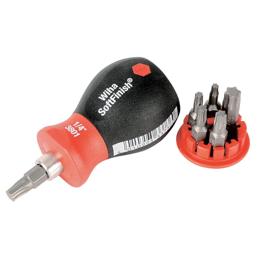 WIHA 5HYL6 PK 3 Stubby Torx Bit Set,Pieces 6 5HYL6