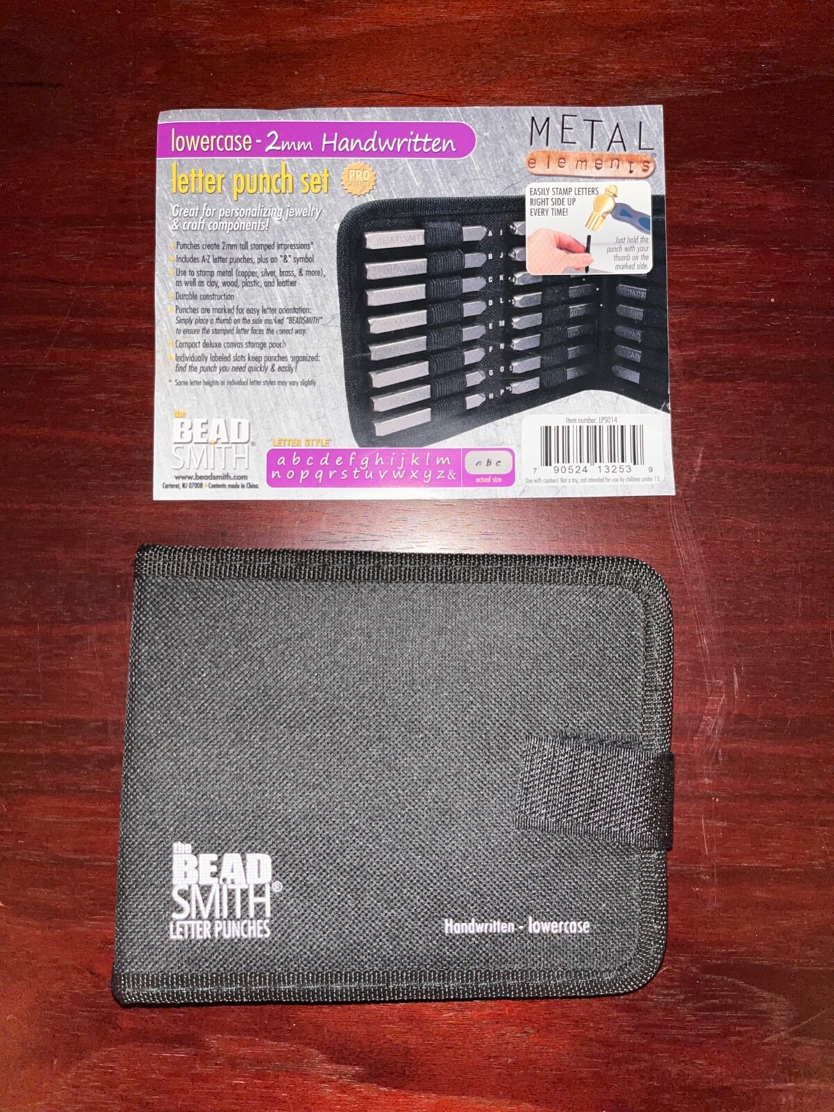 Handwritten Lowercase Punch Stamp 27pc Set W/Case (2mm) Beadsmith Metal Jewelry