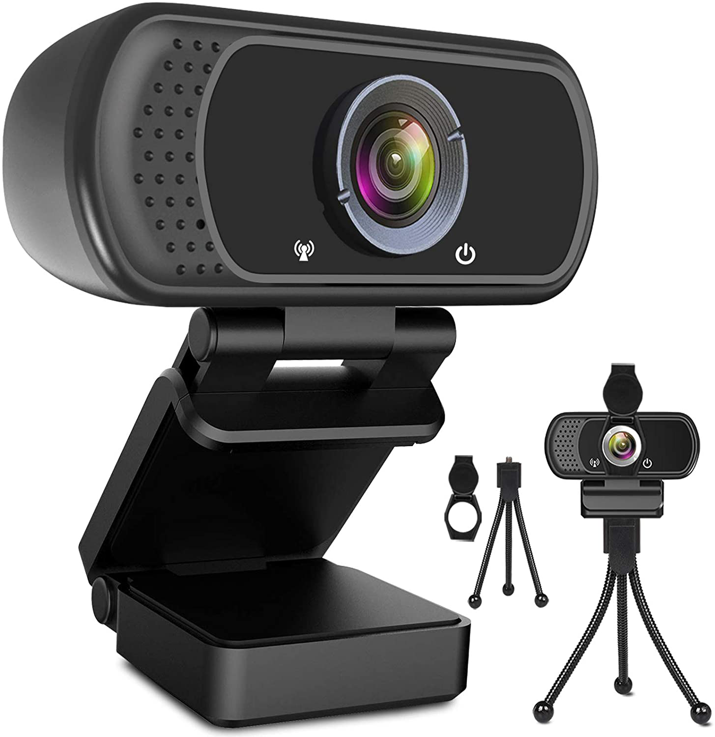 Webcam HD 1080p Web Camera, USB PC Computer Webcam w/Microphone, Laptop Desktop