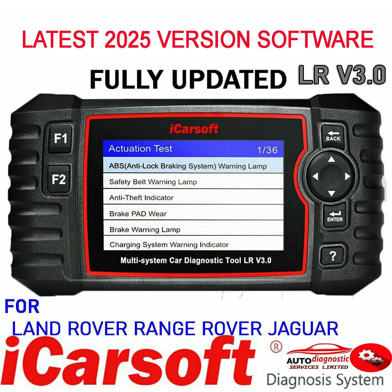 Range Rover L322 Diagnostic Scan Tool & Reset Fault Code Reader iCarsoft LR V3.0