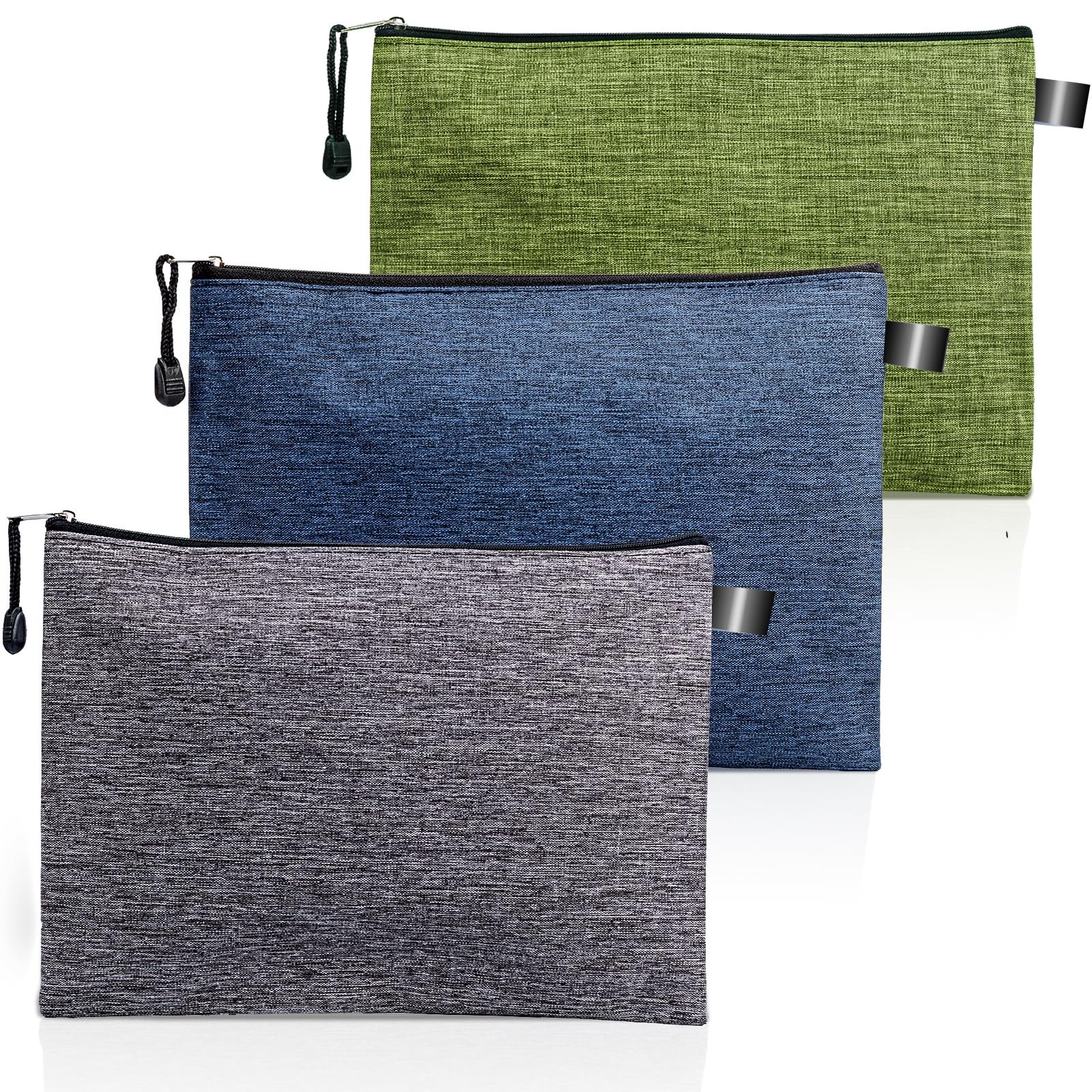 Tool Pouches With Zipper 3 Pack Waterproof Small Tool Bag, Practical Zippered...