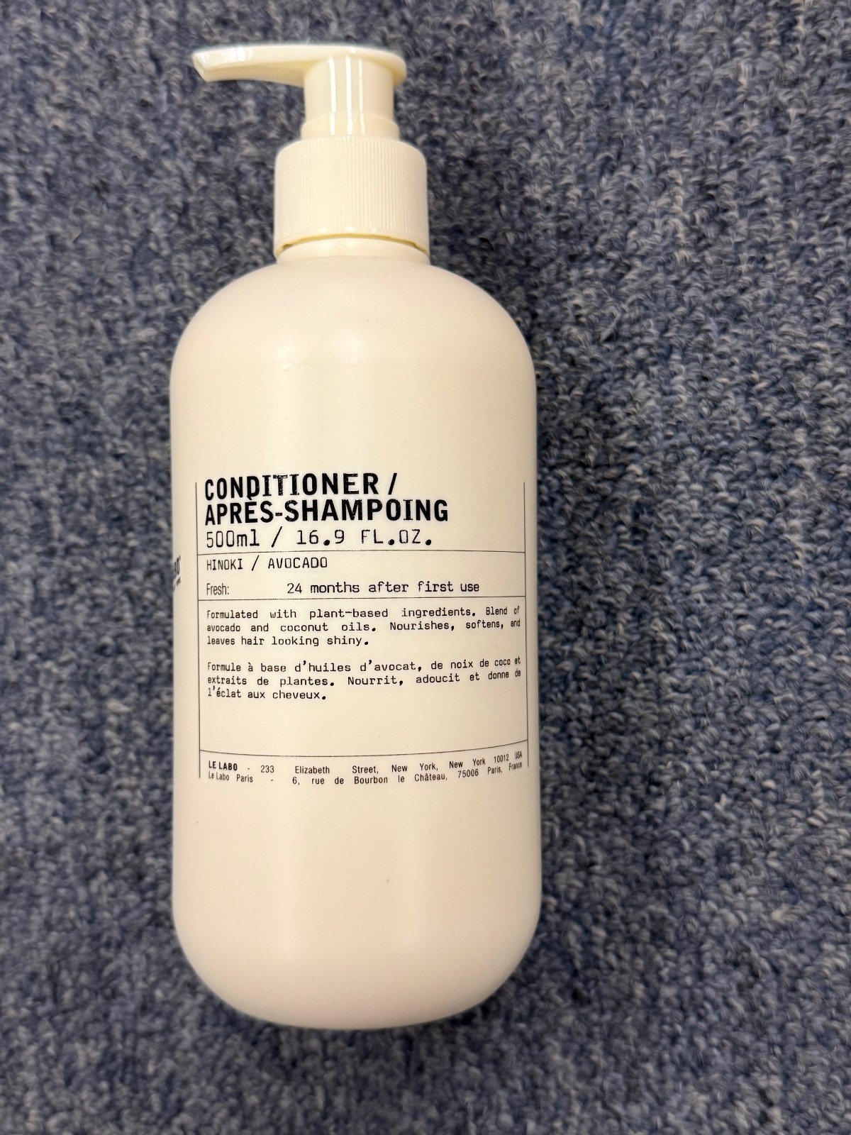 Le Labo Hinoki Conditioner 16.9 oz (500 ml) pump bottle