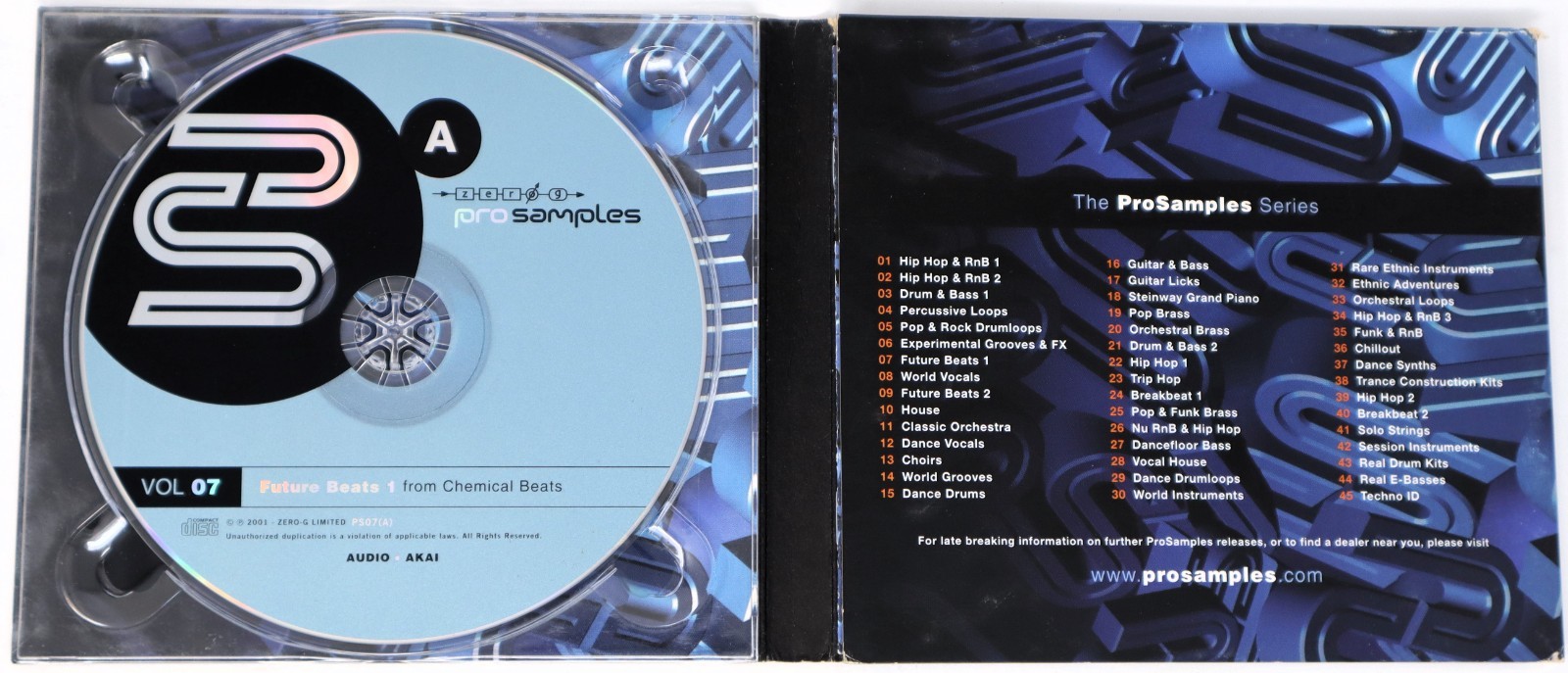 Zero-G Pro Samples 07 Future Beats 1 Sample Library/Sound Library/Sampling 2 CD