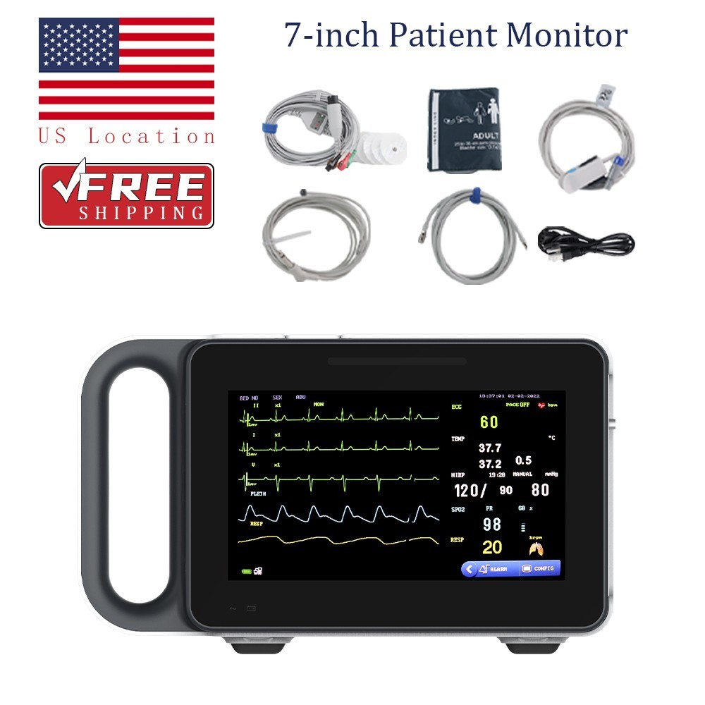 7" Vital Signs Monitor Portable Patient with standin Healthcare, Lab & Dental
