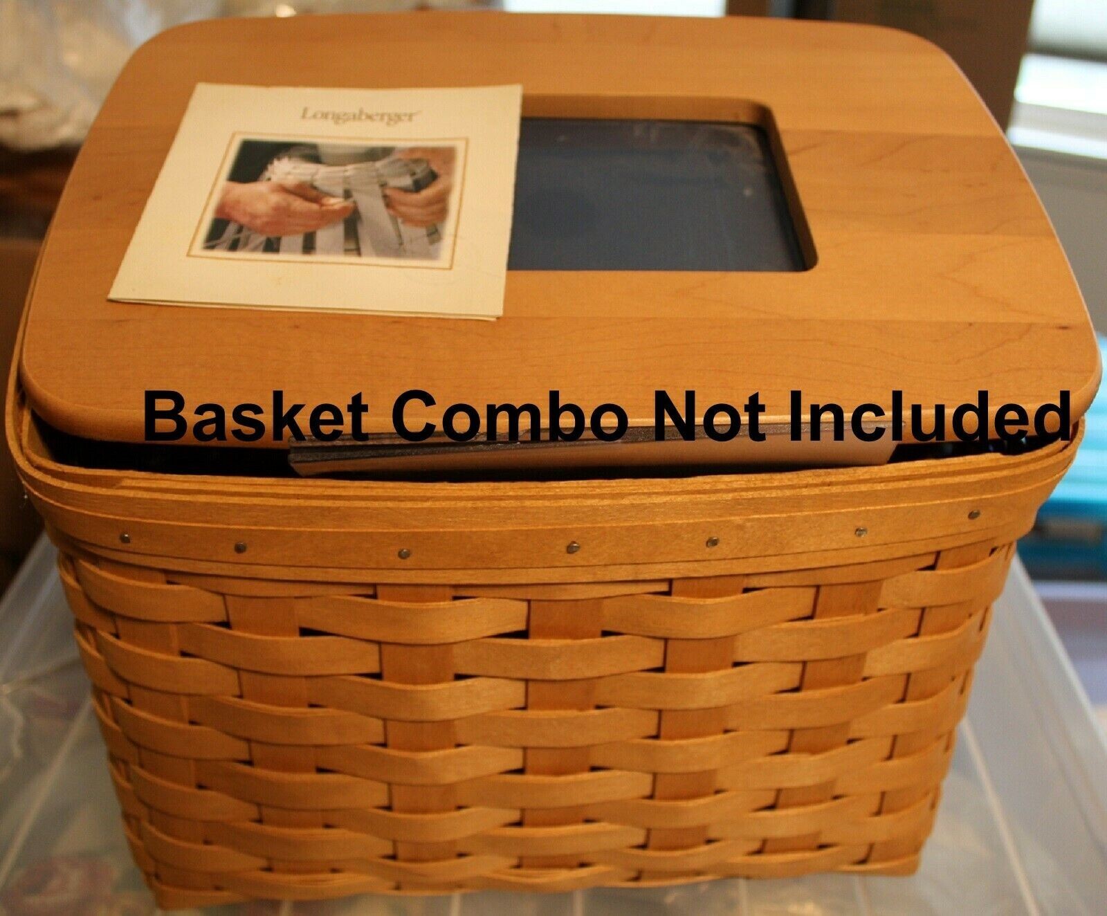 Longaberger Oatmeal Solid Media Basket Over the Edge Liner #2861289 - NEW