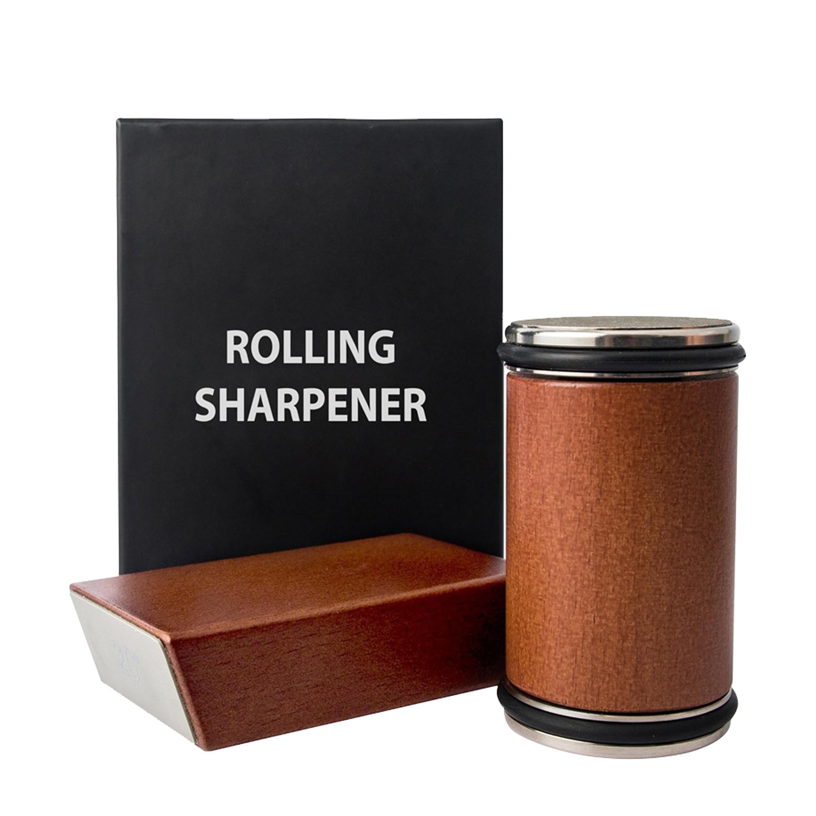 Manual Rolling Adjustable Angle Knife Sharpener And Two Diamond Grit Discs