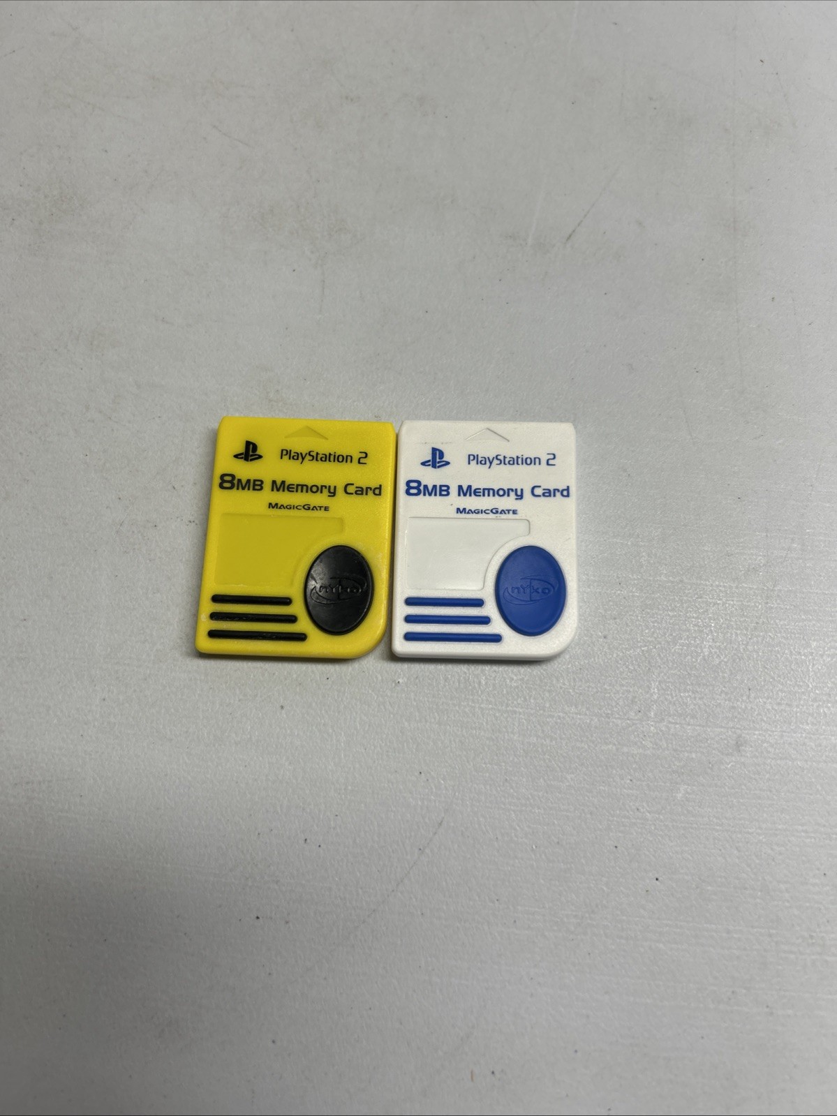 Official Sony Playstation 2 PS2 Memory Card 8MB Magic Gate Nyko Yellow TESTED