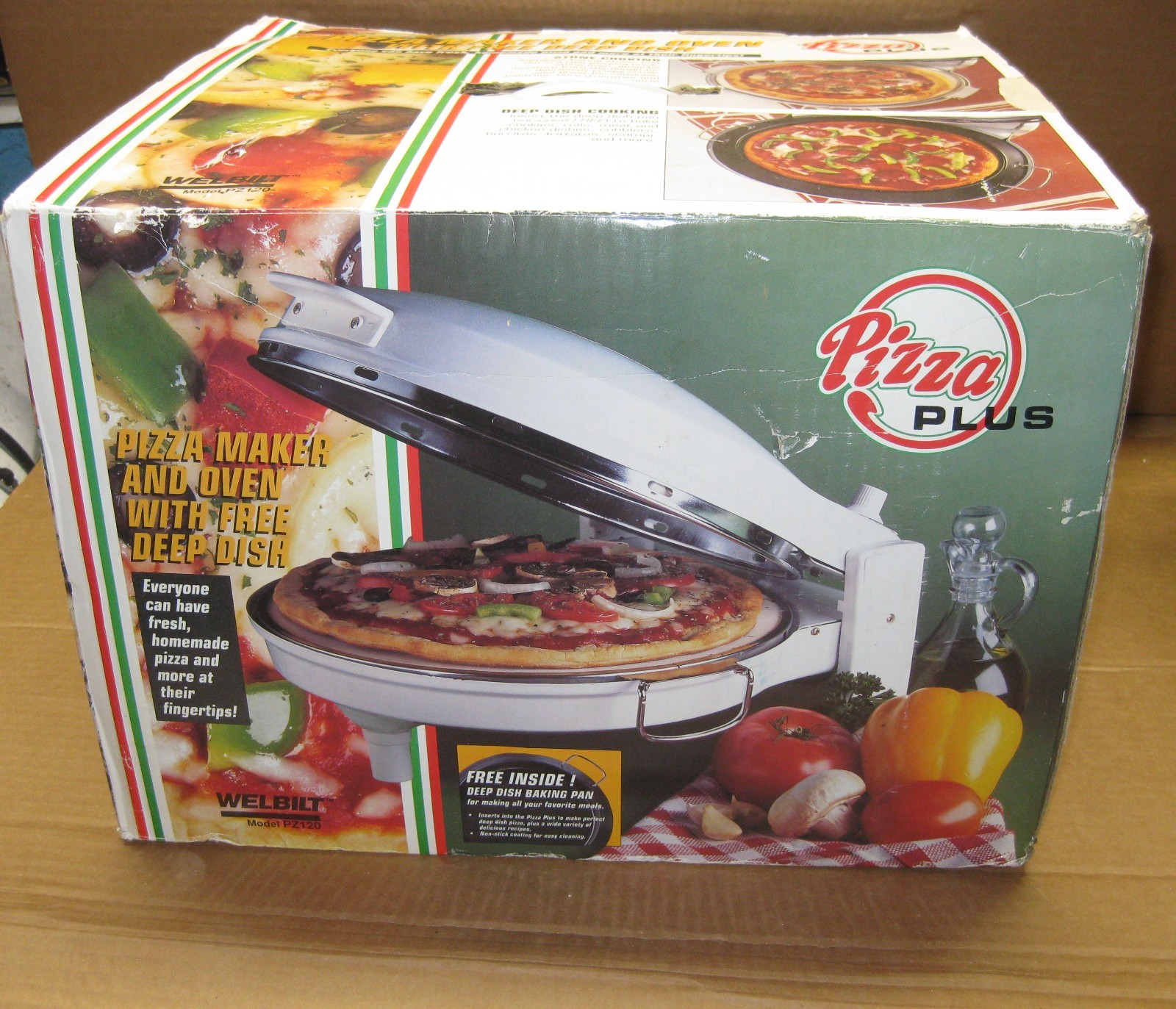 Welbilt 12" Pizza Plus Oven Deep Dish Baking Stone White  PZ120 New in Open Box