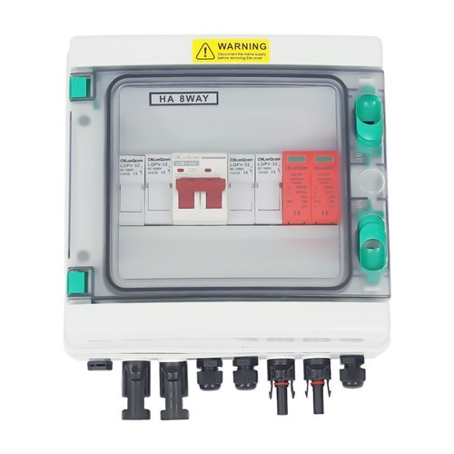 2 String Solar Combiner Box Switch Circuit Protector Box Waterproof Breaker